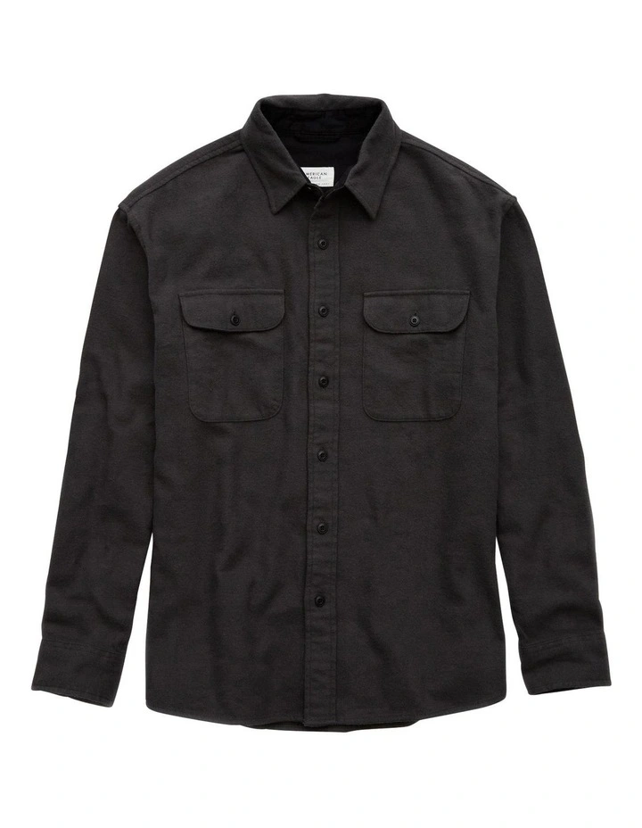 Fireside Flannel Shirt in Black image 3