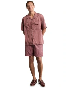 Poolside Button-Up Shirt in Purple