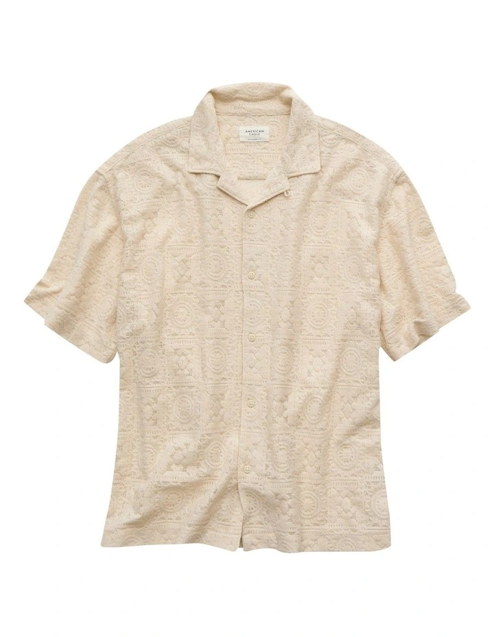Poolside Button-Up Shirt in White image 3