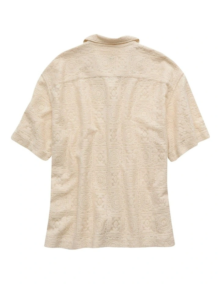 Poolside Button-Up Shirt in White image 4