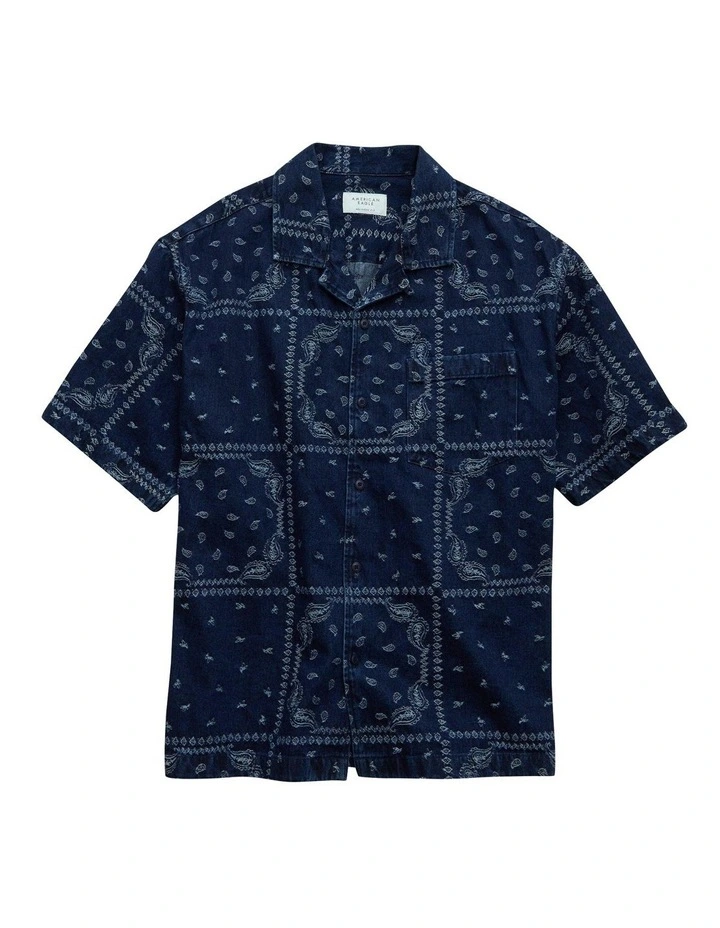 Poolside Button-Up Shirt in Dark Ink image 3