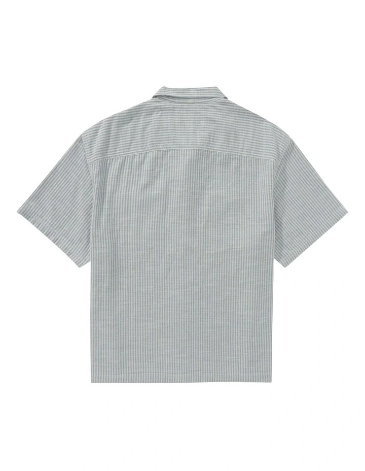 Short Sleeve Poolside Shirt in Retro Indigo Stripe image 4