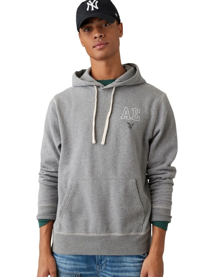 Super Soft Graphic Hoodie in Grey Heather image 2