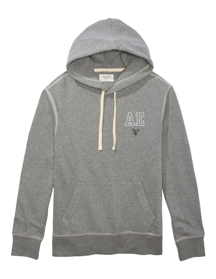 Super Soft Graphic Hoodie in Grey Heather image 4
