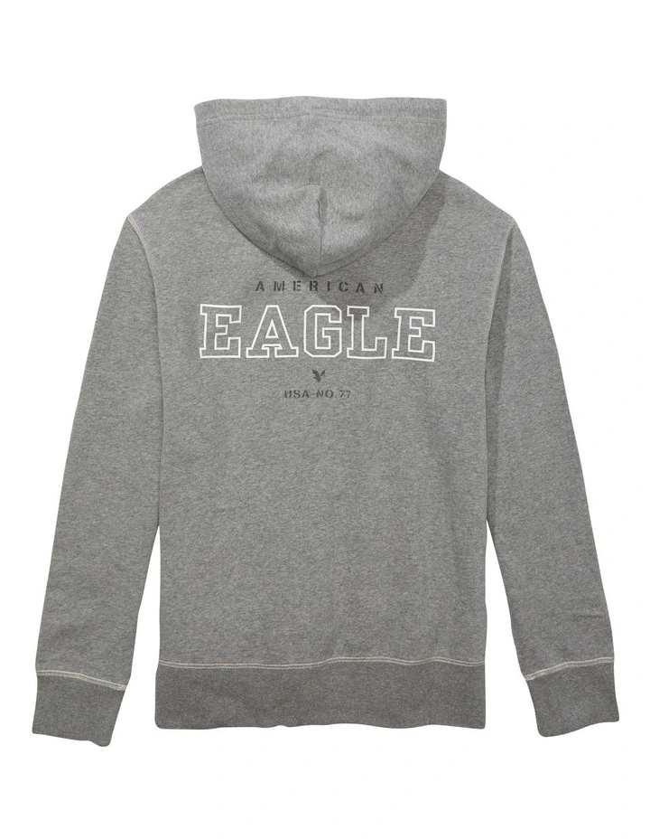 Super Soft Graphic Hoodie in Grey Heather image 5