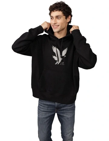 Logo Graphic Hoodie in Black
