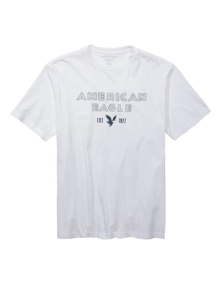 Super Soft Logo Graphic T-shirt in White image 3