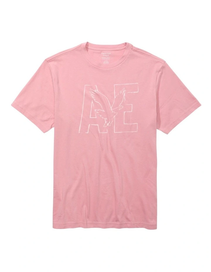 Super Soft Logo Graphic T-shirt in Pink image 4