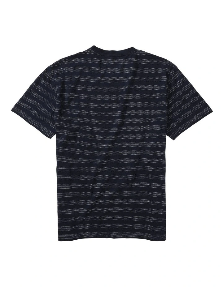 Super Soft Jacquard T-shirt in Navy image 4