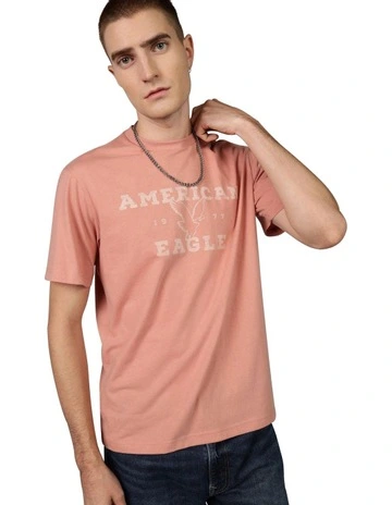 Logo Graphic T-Shirt in Coral