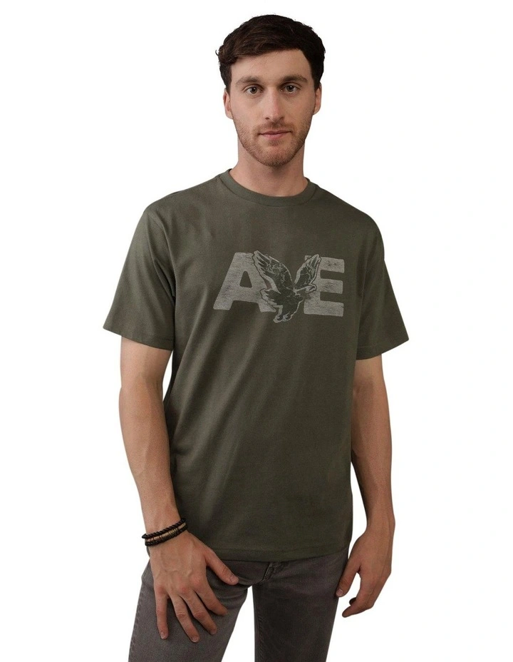 Logo Graphic T Shirt in Olive image 1