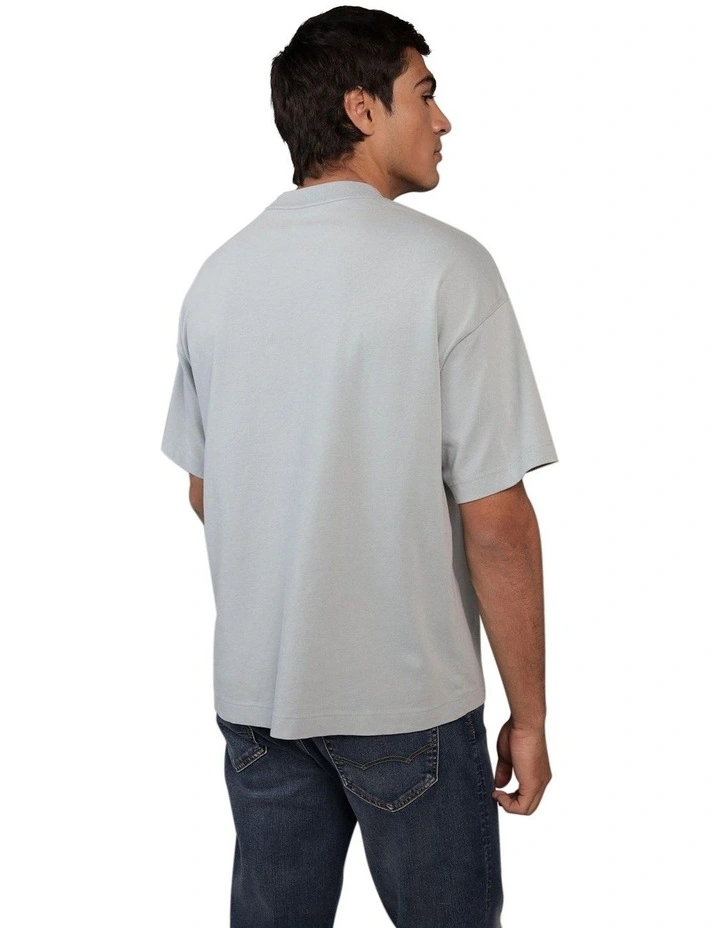 Oversized Logo Graphic T-shirt in Light Blue image 2