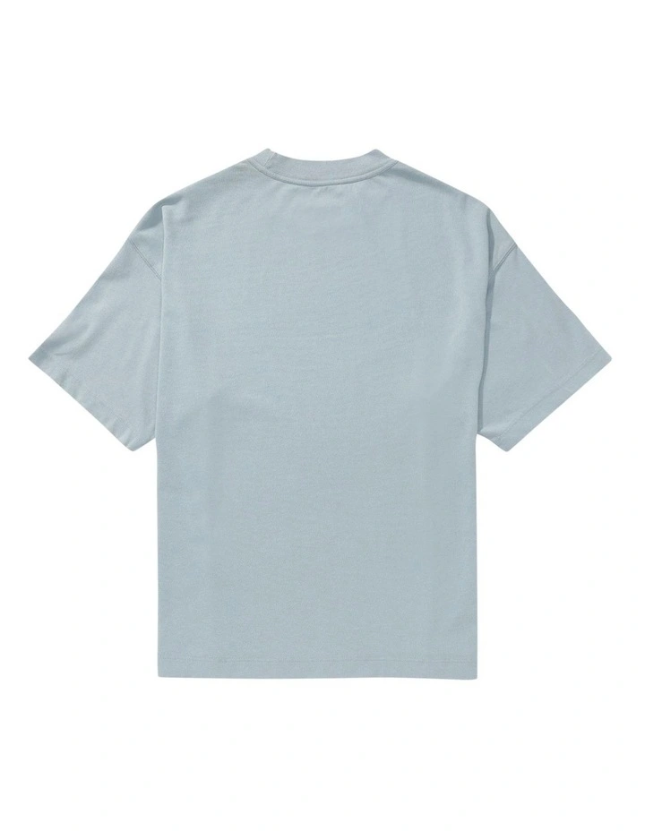 Oversized Logo Graphic T-shirt in Light Blue image 4