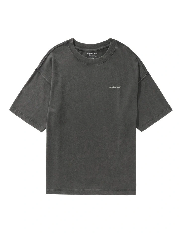 Oversized Logo Graphic T-Shirt in Dusted Slate image 3