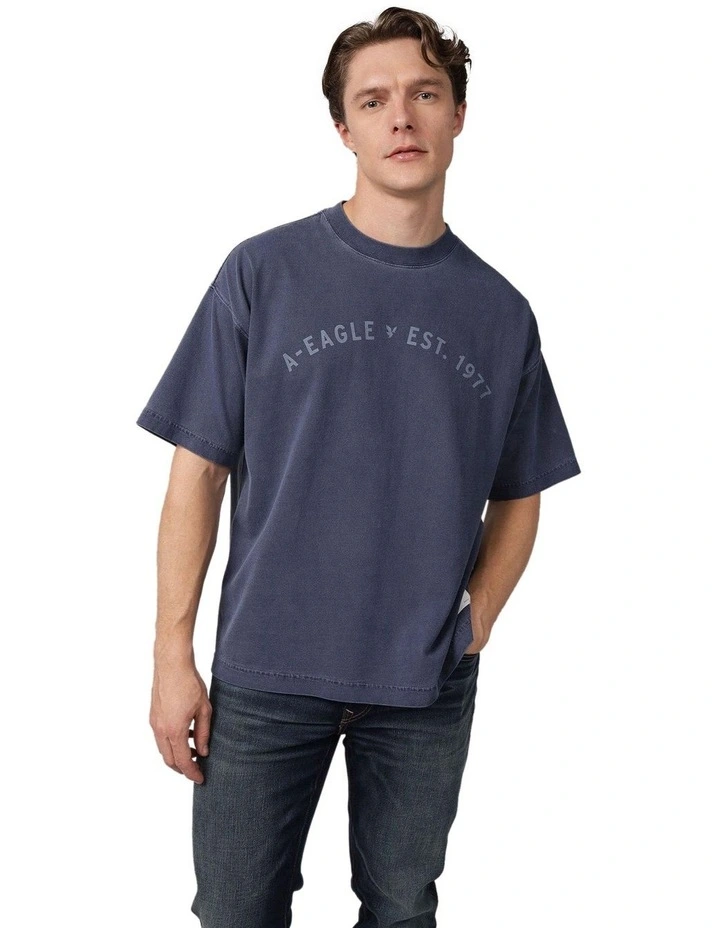 Short Sleeve True Graphic Tee in Navy image 1