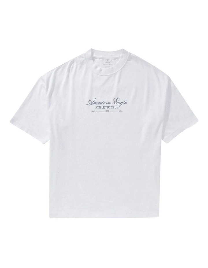 Short Sleeve Athleisure Graphic Tee in Air White image 3