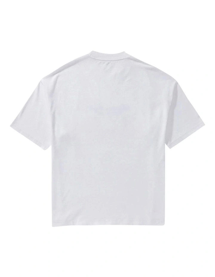 Short Sleeve Athleisure Graphic Tee in Air White image 4