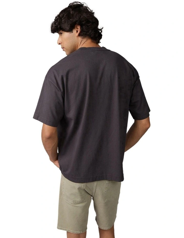 Short Sleeve Elevated Graphic Tee in Faded Black image 2