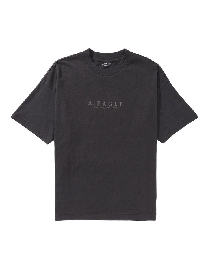 Short Sleeve Elevated Graphic Tee in Faded Black image 3