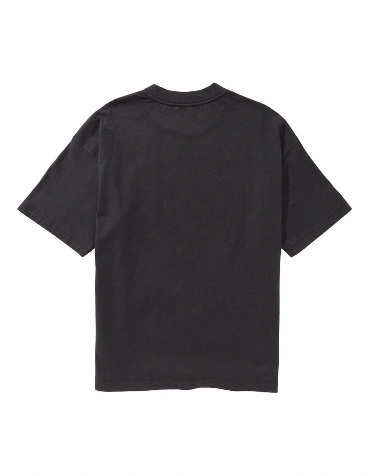 Short Sleeve Elevated Graphic Tee in Faded Black image 4
