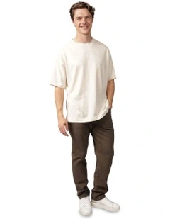 Short Sleeve Elevated Graphic Tee in Cream
