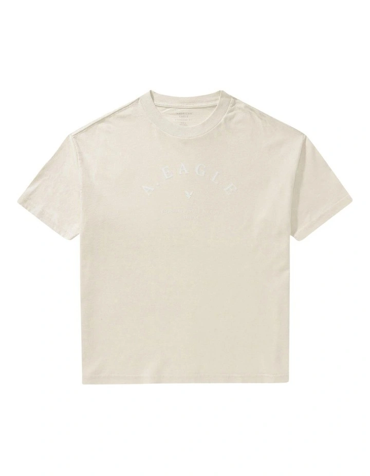 Short Sleeve Elevated Graphic Tee in Cream image 3