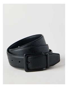 Textured Reversible Belt Black/ Black