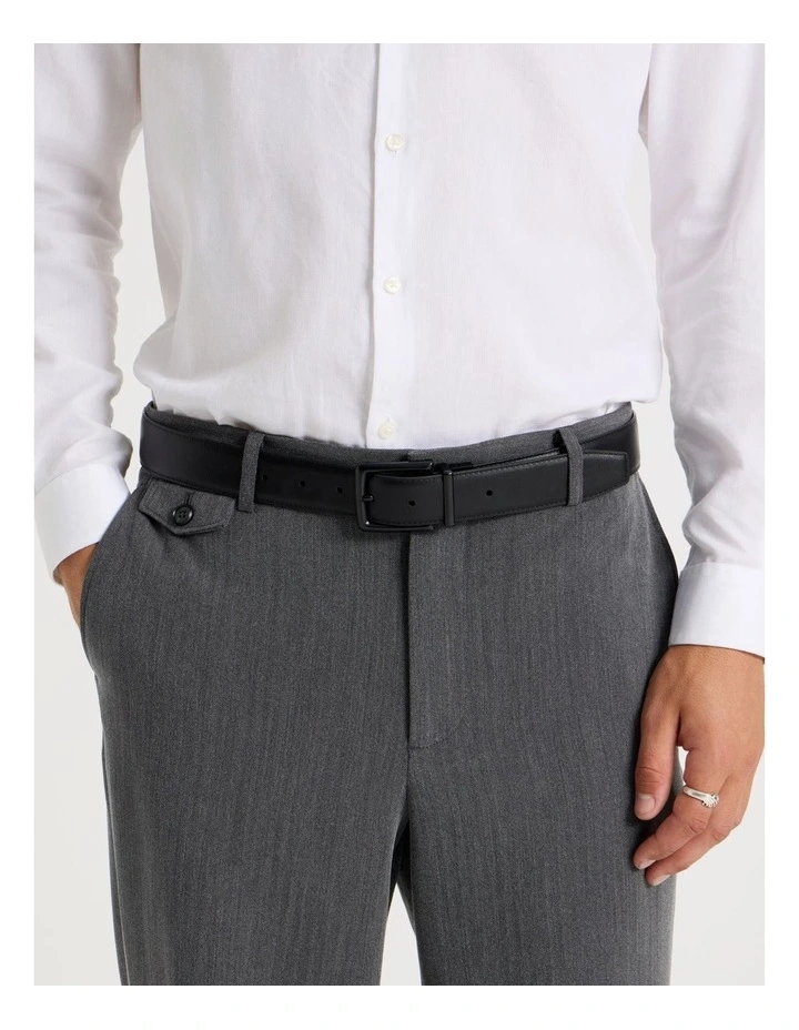 Textured Reversible Belt Black/ Black image 2