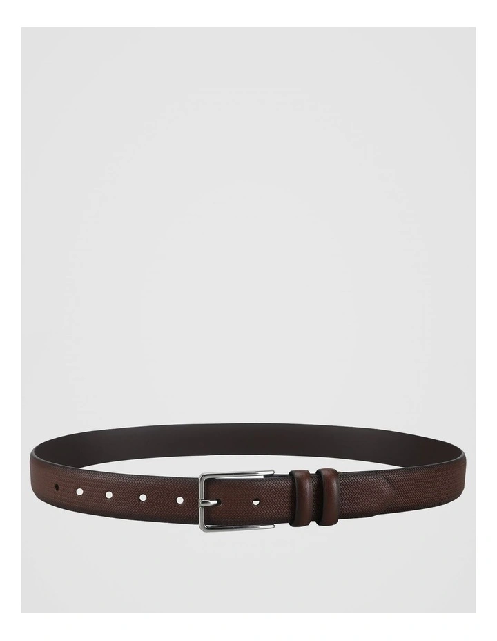 Dress Belt Cognac Texture Belt Cognac image 1