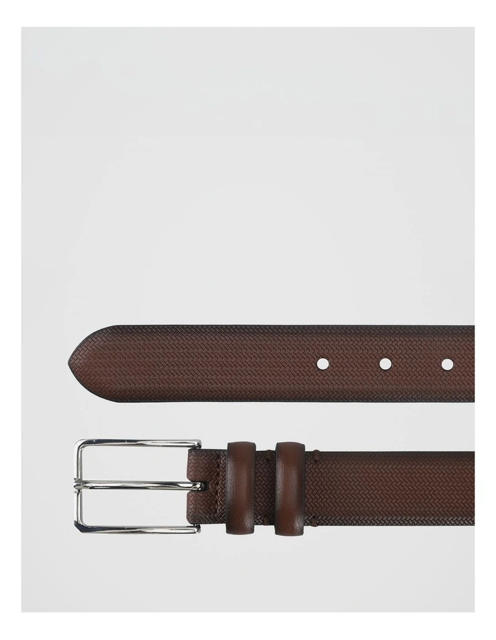 Dress Belt Cognac Texture Belt Cognac image 2