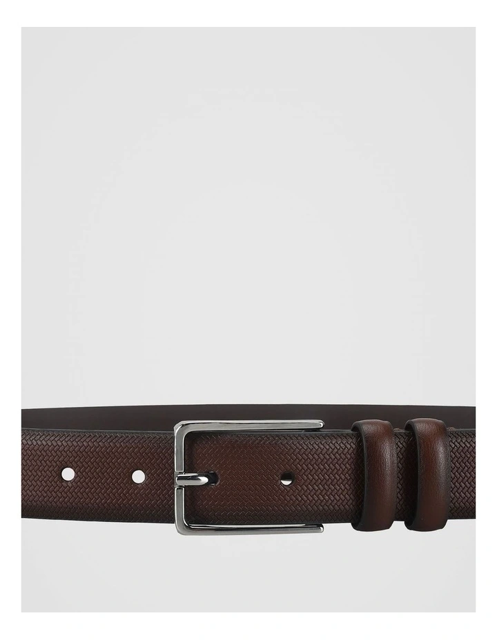 Dress Belt Cognac Texture Belt Cognac image 3