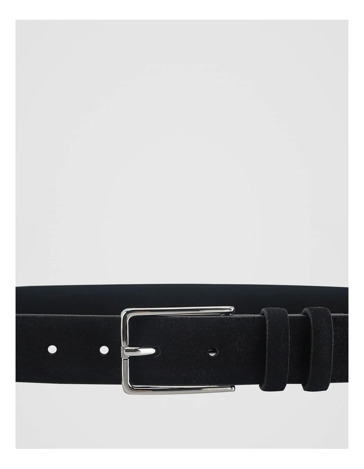 Suede Leather Belt Black Belt Black image 3