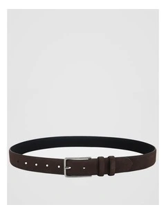 Suede Leather Belt Brown/ Grey Belt Brown/Grey