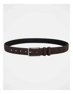 Suede Leather Belt Brown/ Grey Belt Brown/Grey