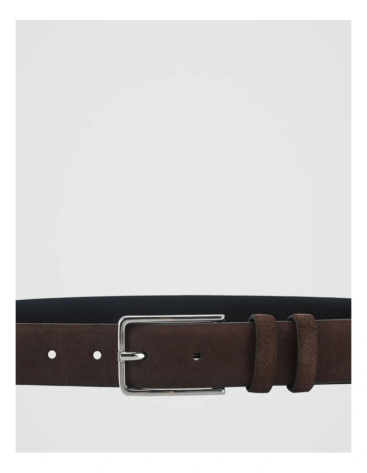Suede Leather Belt Brown/ Grey Belt Brown/Grey image 3