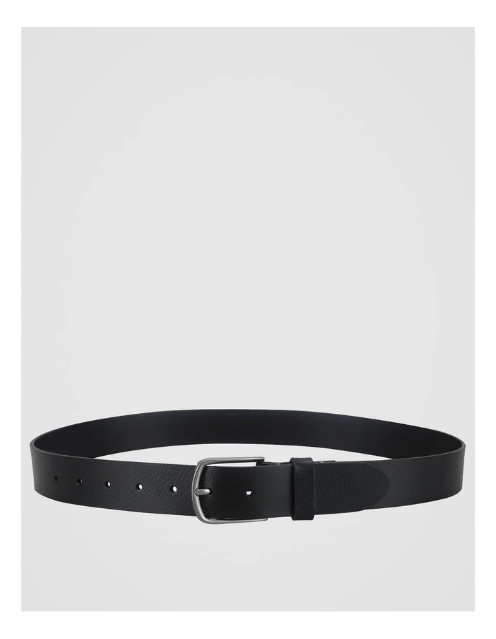 Casual Pin Buckle Leather Belt Black Belt Black image 1