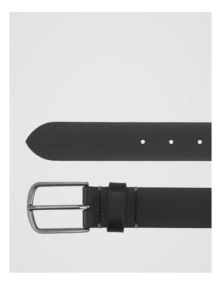 Casual Pin Buckle Leather Belt Black Belt Black image 2