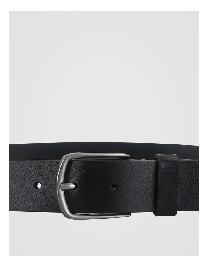 Casual Pin Buckle Leather Belt Black Belt Black image 3