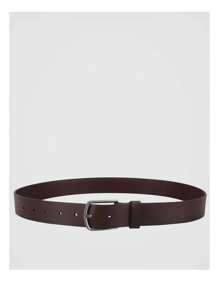 Casual Pin Buckle Leather Belt Brown Belt Brown image 1