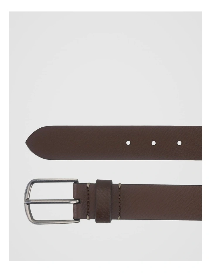 Casual Pin Buckle Leather Belt Brown Belt Brown image 2