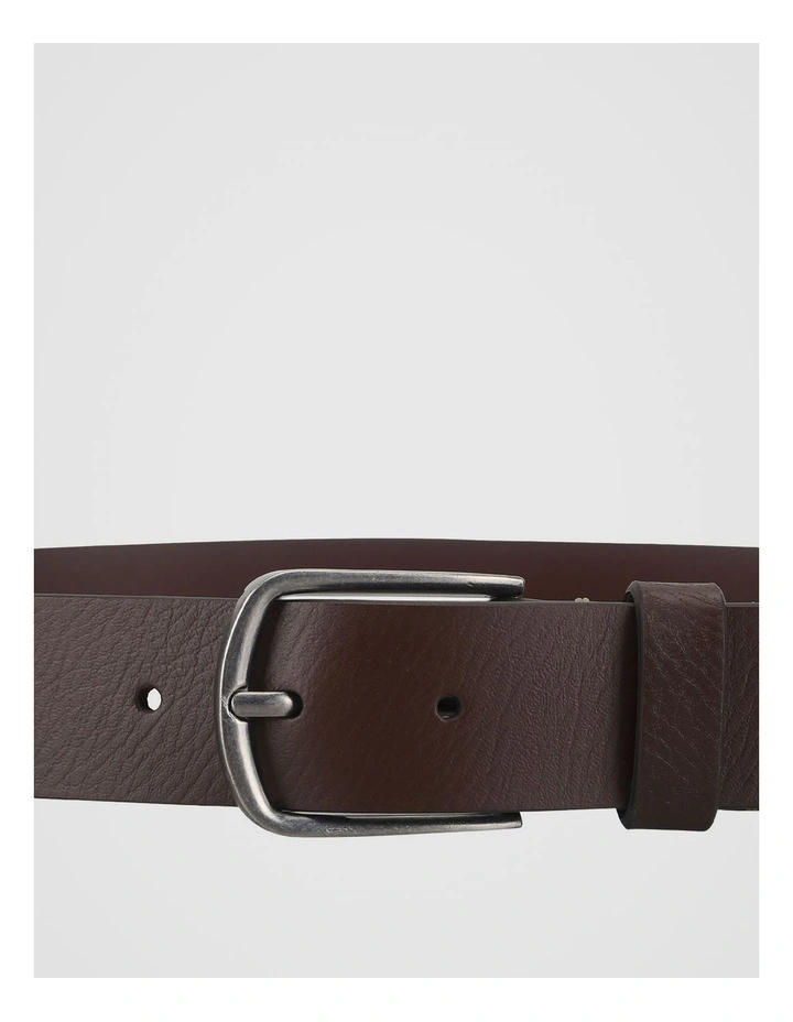 Casual Pin Buckle Leather Belt Brown Belt Brown image 3