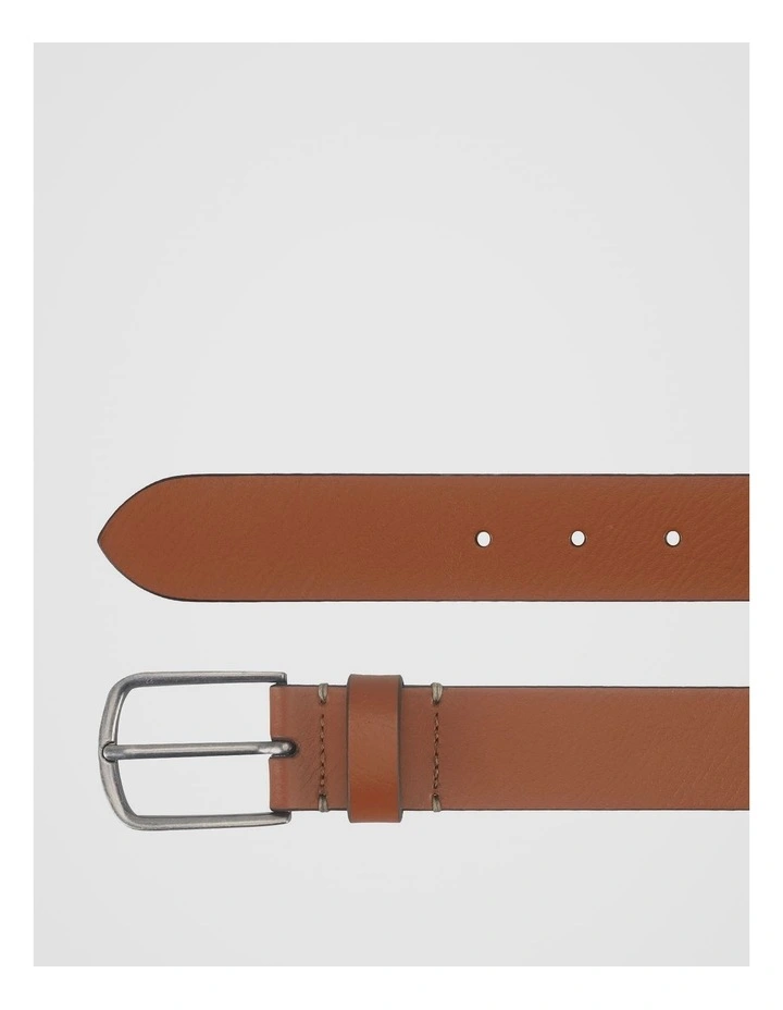 Casual Pin Buckle Leather Belt Tan Belt Tan image 2