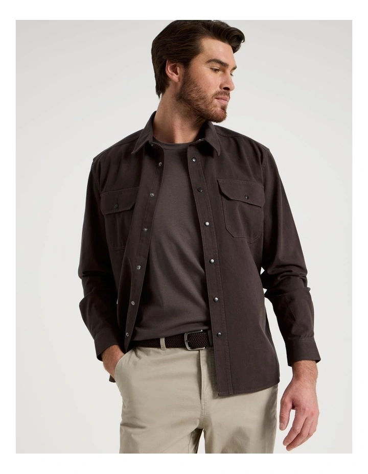 Woven Casual Belt Brown With Brown Leather Trim Belt Brown image 2