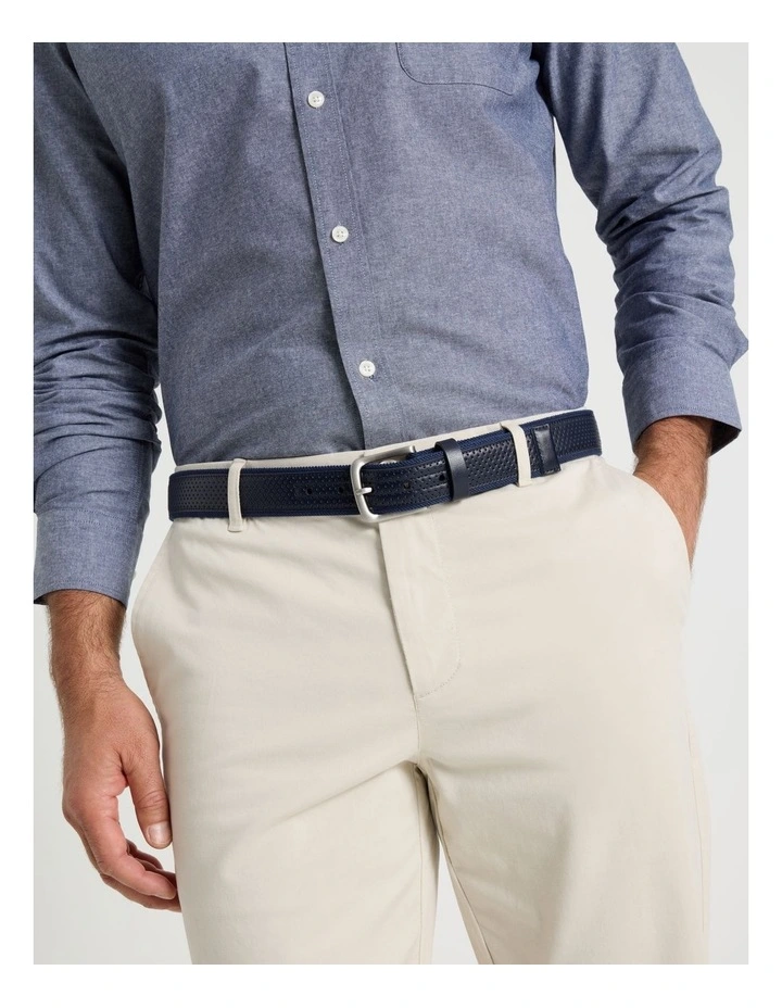 Perforated Casual Stretch Belt Navy Belt Navy image 2