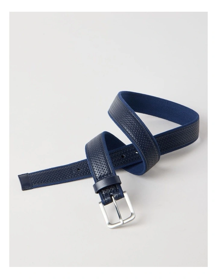 Perforated Casual Stretch Belt Navy Belt Navy image 3