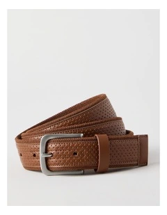 Perforated Casual Stretch Belt Tan Belt Tan
