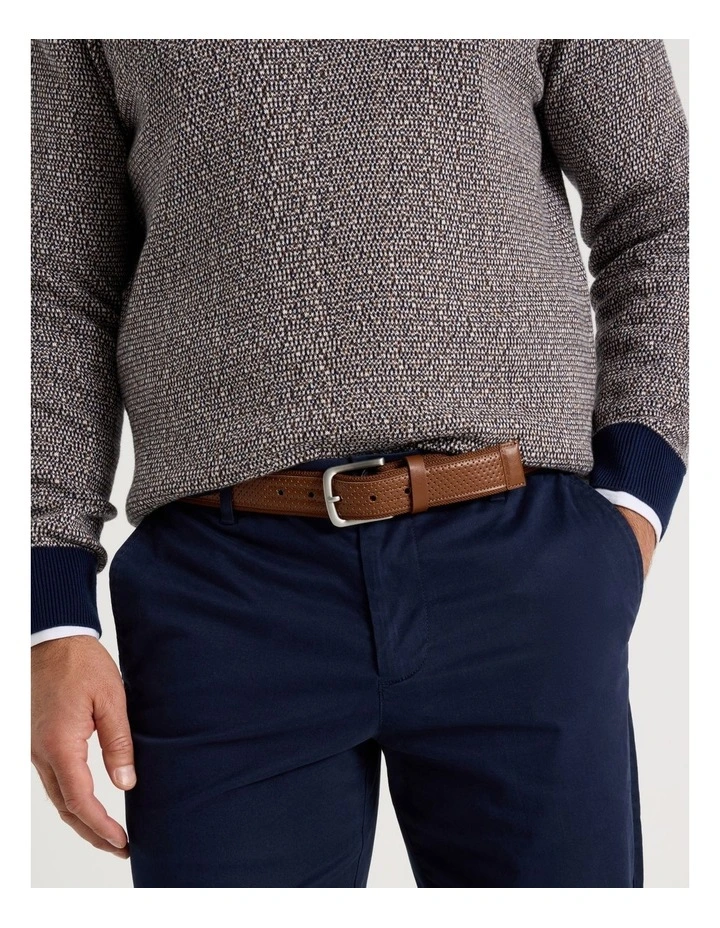 Perforated Casual Stretch Belt Tan Belt Tan image 4