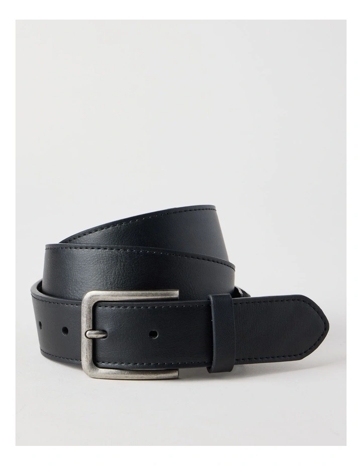 Casual Pin Buckle Stretch Belt Black Belt Black image 1