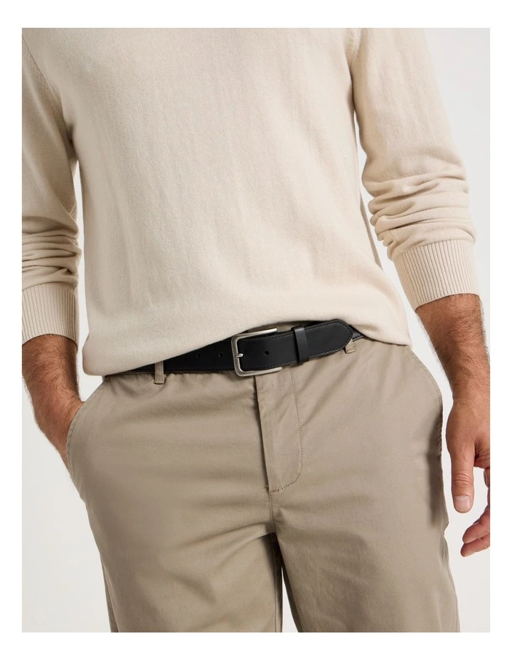 Casual Pin Buckle Stretch Belt Black Belt Black image 4