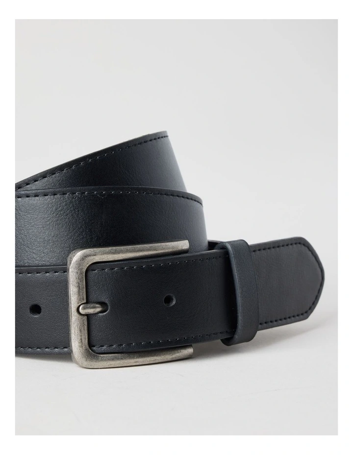 Casual Pin Buckle Stretch Belt Black Belt Black image 5